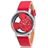 Child Watch Leather Belt Micky Mouse