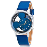 Child Watch Leather Belt Micky Mouse